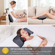 Load image into Gallery viewer, Comfier Massage Mat, Full Body Heating Massage Pad with Movable Shiatsu Neck Massage Pillow, 10 Vibrating Motors & 4 Heating Pad, Neck,Shoulder Back Massager
