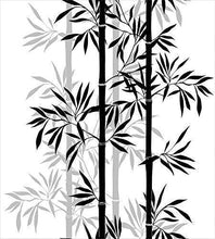 Load image into Gallery viewer, Ambesonne Tree of Life Duvet Cover Set, Silhouette of Bamboo Tree Leaves Japanese Feng Shui Boho Image, Decorative 3 Piece Bedding Set with 2 Pillow Shams, King Size, White Black