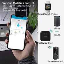 Load image into Gallery viewer, Smart Deadbolt,hornbill Door Locks with Keypads,Include Wi-Fi Bridge,Work with Alexa&Google Home,Free APP, Code,Bluetooth Keyless Entry Door Lock ,Smart Locks Front Door for Home Office Airbnb,Black