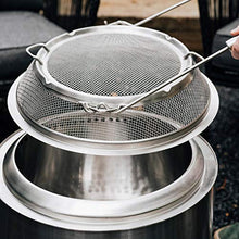 Load image into Gallery viewer, Solo Stove Stainless Steel Bonfire Pit Spark Screen with guilds Shield Protector Mesh Protective Spark Screen for Backyard and Outdoor fire pits Stops Hot Embers