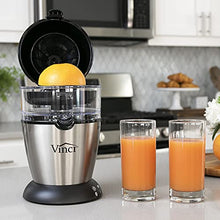 Load image into Gallery viewer, Vinci Hands-Free Electric Citrus Juicer | 1-Button Easy Press Lemon Lime Orange Grapefruit Juice Squeezer Easy to Clean Juicer Machine, Black/Stainless Steel