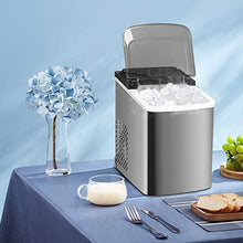 Load image into Gallery viewer, Northair Stainless Steel Portable Countertop Ice Maker with Ice Scoop and Basket 26 lb. Daily Capacity - Silver