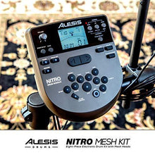 Load image into Gallery viewer, Alesis Drums Nitro Mesh Kit - Eight Piece All Mesh Electronic Drum Kit With Super Solid Aluminum Rack, 385 Sounds, 60 Play Along Tracks, Connection Cables, Drum Sticks & Drum Key Included
