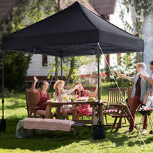 Load image into Gallery viewer, YAHEETECH 10x10 Pop up Canopy Tent - Heavy Duty Waterproof Adjustable Commercial Instant Canopy, Camping Canopy with Wheeled Bag, Canopy Sandbags x4, Tent Stakesx4 - Black