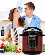 Load image into Gallery viewer, Luby Electric Pressure Cooker 6 Qt,17 Smart Programmable,Slow Cooker Yogurt Maker Rice Cooker Saute Steamer Egg Cooker Sous Vide Warmer,Red (GT606)