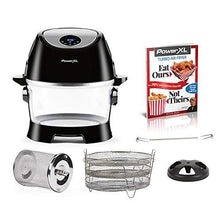 Load image into Gallery viewer, PowerXL Turbo Air Fryer, XL Large Capacity with Glass Bowl, LED Digital Touchscreen; Rotisserie, Air Fry, Roast, Broil, Bake, Dehydrate, Recipe Book, 10-Quart, Black