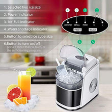 Load image into Gallery viewer, Kismile Countertop Ice Maker Machine,26Lbs/24H Compact Ice Makers,Portable Ice Cube Maker with self-Cleaning