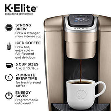Load image into Gallery viewer, Keurig K-Elite Coffee Maker, Single Serve K-Cup Pod Coffee Brewer, With Iced Coffee Capability, Brushed Gold