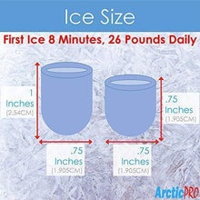 Load image into Gallery viewer, PORTABLE DIGITAL ICE MAKER MACHINE by Arctic-Pro with Ice Scoop, First Ice in 6-8 Minutes, 26 Pounds Daily, Great for Kitchens, Tailgating, Bars, Party, Small/Large Cubes, Black, 11.5x8.7x12.5 Inches