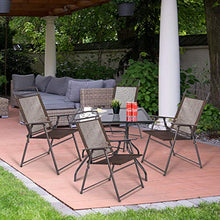 Load image into Gallery viewer, Giantex Set of 4 Patio Folding Sling Chairs Steel Camping Deck Garden Pool Backyard Chairs
