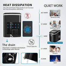 Load image into Gallery viewer, VIVOHOME Electric Portable Compact Countertop Automatic Ice Cube Maker Machine 26lbs/day Black