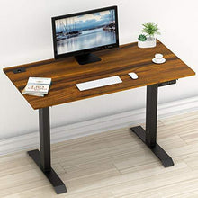 Load image into Gallery viewer, SHW Standing Desk Electric Height Adjustable Computer Desk, 48 x 24 Inches, Walnut