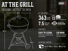 Load image into Gallery viewer, Weber 741001 Original Kettle 22-Inch Charcoal Grill