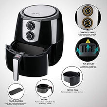Load image into Gallery viewer, Secura Air Fryer XL 5.5 Quart 1800-Watt Electric Hot Air Fryers Extra Large Oven Nonstick Cooker for Healthy Oil-free Low Fat Cooking with Automatic Timer and Temperature Control, Bonus Food Divider