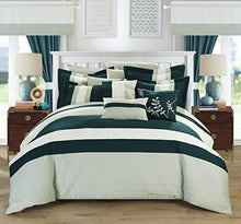 Load image into Gallery viewer, Chic Home CS3027-AN Covington 24 Piece Comforter Set Embroidered Bed in a Bag with Sheets Curtains, Queen, Teal