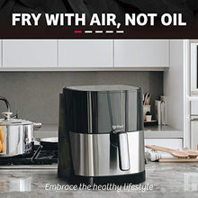 Load image into Gallery viewer, ignited Air Fryer, 5.5/7.5 Quart Large, 1700-Watt Oilless Cooker, LED Digital Touchscreen with Preset Buttons, Nonstick Frying Basket, Healthy Cookbook Included (Black)