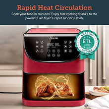 Load image into Gallery viewer, COSORI Air Fryer(100 Recipes, Rack & 4 Skewers) Oilless Oven Cooker 13 Functions, Preheat & Shake Reminder, LED Touch Screen, 3.7 QT, Digital-Burgundy Red