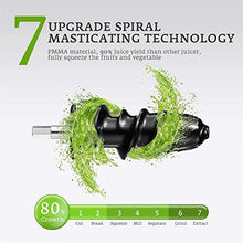 Load image into Gallery viewer, Juicer Machines, Aicok Slow Masticating Juicer Extractor Easy to Clean, Quiet Motor & Reverse Function, BPA-Free, Cold Press Juicer with Brush, Juice Recipes for Vegetables and Fruits, Classic Black