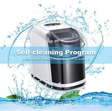 Load image into Gallery viewer, Kismile Countertop Ice Maker Machine,26Lbs/24H Compact Ice Makers,Portable Ice Cube Maker with self-Cleaning