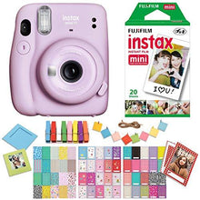 Load image into Gallery viewer, Fujifilm Instax Mini 11 Lilac Purple Instant Camera with Twin Pack Instant Film, Ritz Gear Frame Stickers and Ritz Gear Hanging Frames