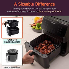 Load image into Gallery viewer, COSORI Air Fryer(100 Recipes), 12-in-1 Large XL Air Fryer Oven with Upgrade Customizable 10 Presets, Preheat, Shake Reminder, Digital Hot Oilless Cooker, 5.8QT, Black