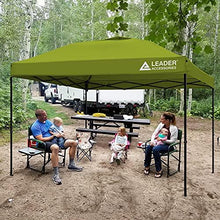Load image into Gallery viewer, Leader Accessories Pop Up Canopy Tent 10'x10' Canopy Instant Canopy Shelter Straight Leg Including Wheeled Carry Bag, Green