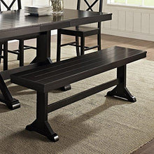 Load image into Gallery viewer, Walker Edison Solid Wood Black Dining Bench