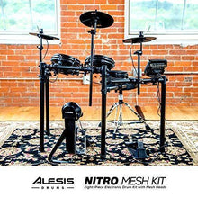 Load image into Gallery viewer, Alesis Drums Nitro Mesh Kit - Eight Piece All Mesh Electronic Drum Kit With Super Solid Aluminum Rack, 385 Sounds, 60 Play Along Tracks, Connection Cables, Drum Sticks & Drum Key Included