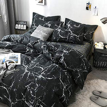 Load image into Gallery viewer, Jumeey Black Marble Comforter Set Queen Marble Comforter Set Full Size Bedding Black and Grey Comforter Cotton Boys Men Abstract Black Comforter Queen Women Modern Black and White Bedding Sets Full