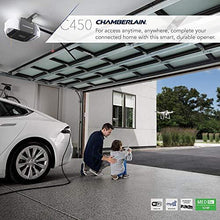 Load image into Gallery viewer, Chamberlain C450 Smart Garage Door Opener - myQ Smartphone Controlled - Ultra Quiet Durable Chain Drive with MED Lifting Power, Wireless Keypad Included, Gray