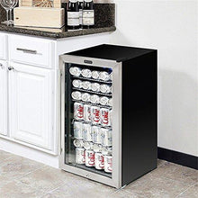 Load image into Gallery viewer, Whynter BR-130SB Beverage Refrigerator with Internal Fan, Black/Stainless Steel