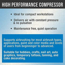 Load image into Gallery viewer, Master Airbrush Model TC-77, Super Quiet High Performance Airbrush Compressor with a 6 Inch Braided Hose with Mini-Inline Moisture Filter