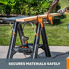 Load image into Gallery viewer, WORX Pegasus Multi-Function Work Table and Sawhorse with Quick Clamps and Holding Pegs – WX051 & Swanson Tool Co S0101 7 Inch Speed Square
