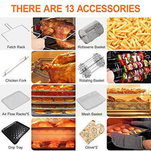 Load image into Gallery viewer, 10-in-1 Air Fryer Oven, 20 Quart Airfryer Toaster Oven Combo, 1800W Large Air Fryers, Convection Toaster Oven with Rotisserie Dehydrator, ETL Certified