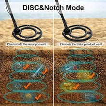 Load image into Gallery viewer, sakobs Metal Detector, Higher Accuracy Adjustable Waterproof Metal Detectors with LCD Display, Discrimination & Notch & All Metal Mode 10 Inch Search Coil for Adults & Kids