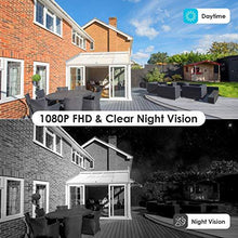 Load image into Gallery viewer, Security Camera Outdoor, Wireless WiFi 360° PTZ Camera, ieGeek 15000mAh Solar Security Camera Battery Powered, Home Surveillance Camera with 2-Way Audio, Motion Detection, 1080P Night Vision, SD/Cloud