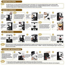 Load image into Gallery viewer, Gevi Espresso Machines 15 Bar with Adjustable Milk Frother Wand Expresso Coffee Machine for Cappuccino, Latte, Mocha, Machiato, 1.5L Removable Water Tank, Double Temperature Control System, 1100W, Black