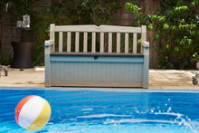 Load image into Gallery viewer, KETER Eden 70 Gallon Storage Bench Deck Box for Patio Furniture, Front Porch Decor and Outdoor Seating – Perfect to Store Garden Tools and Pool Toys