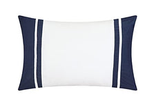Load image into Gallery viewer, Chic Home Cheryl Comforter Complete Bag Pleated Ruched Ruffled Bedding with Sheet Set and Decorative Pillows Shams Included, Queen, Navy
