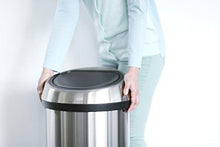 Load image into Gallery viewer, Brabantia Touch Trash Can 16 gallon/60 liter - Matte Steel Fingerprint-Proof, 484506
