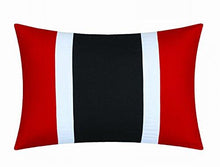 Load image into Gallery viewer, Chic Home 24 Piece Danielle Complete Pintuck Embroidery Color Block Bedding, Sheets, Window Panel Collection Bed in a Bag Comforter Set, Queen, Red
