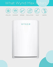 Load image into Gallery viewer, Wynd Max Room Air Purifier - App and Alexa Enabled, Smart Purification - HEPA Filter - For Use Against Allergies, Asthma, COPD – Ideal for Home, Office, Large Spaces - 1200 sqft
