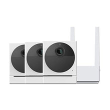 Load image into Gallery viewer, Wyze Cam Outdoor Security Camera Bundle (Includes Base Station and 3 Cams), 1080p HD Indoor/Outdoor Wire-Free Smart Home Cam with Night Vision, 2-Way Audio, Works with Alexa &amp; Google - 3 Camera Kit
