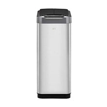 Load image into Gallery viewer, EKO Phantom-T 50 Liter / 13.2 Gallon Vertical Motion Sensor Trash Can, Brushed Stainless Steel Finish

