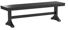 Load image into Gallery viewer, Walker Edison Solid Wood Black Dining Bench
