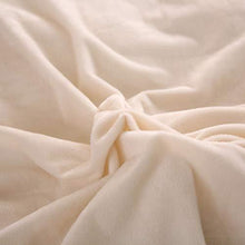 Load image into Gallery viewer, LIFEREVO Luxury Plush Shaggy Duvet Cover Set (1 Faux Fur Duvet Cover and 2 Pompoms Fringe Pillow Shams) Solid, Zipper Closure (King Light Beige)
