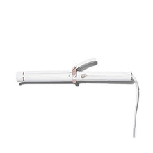 Load image into Gallery viewer, T3 - SinglePass Curl 1 ¼" Professional Curling Iron Custom Blend Ceramic Curling and Styling Iron with Adjustable Heat Settings for Shiny Smooth Curls and Waves, White/Rose Gold
