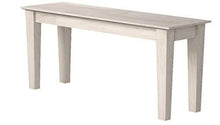 Load image into Gallery viewer, International Concepts Shaker Style Bench, Unfinished

