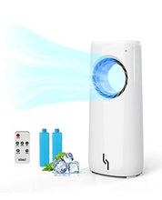 Load image into Gallery viewer, Evaporative Air Cooler- Personal Portable Air Conditioner, Small Fan that Blows Cold Air, 3 Speeds, 60°Oscillation, 7.5-Hour Timer, Humidifiers Function for Garage, Home, Office, Room
