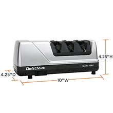 Load image into Gallery viewer, Chef'sChoice Trizor XV EdgeSelect Professional Electric Knife Straight and Serrated Knives Diamond Abrasives Patented Sharpening System, 3-stage, Gray
